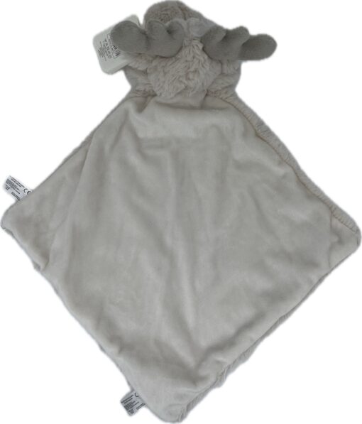 Knuffeldoekje baby en peuter – Kraamcadeau - Knuffeldoek met eland als dierenvriendje – Vierkant 30x30 cm - Beige - Image 3