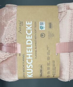 flanel deken roze