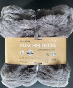 Luxe zachte deken 130x160 grijs